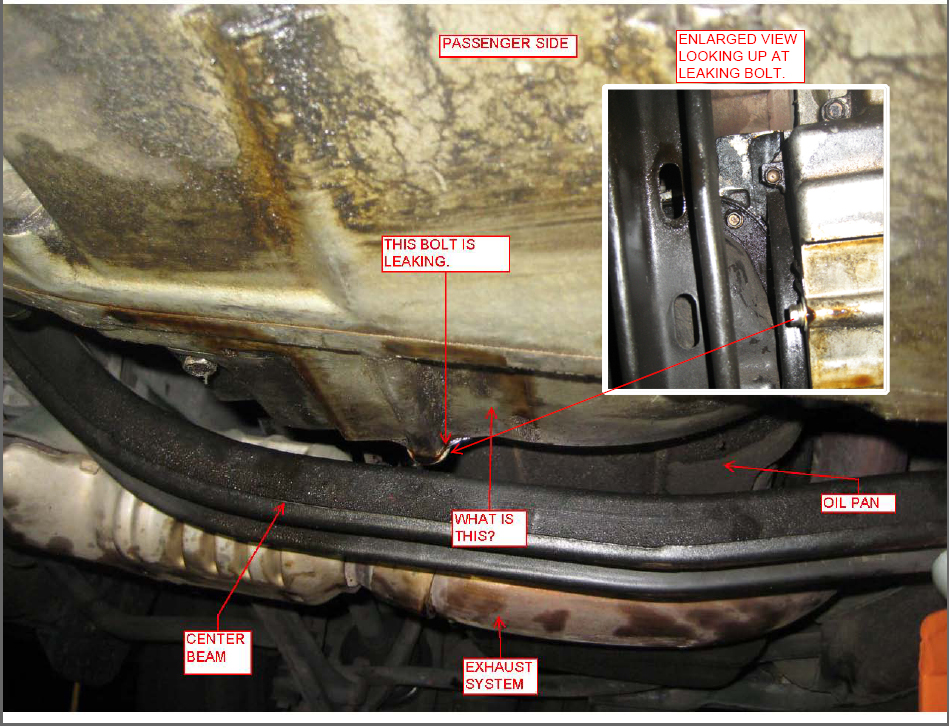 1996 Honda accord oil pan leak #2